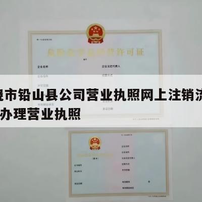  上饶市铅山县公司营业执照网上注销流程_铅山办理营业执照