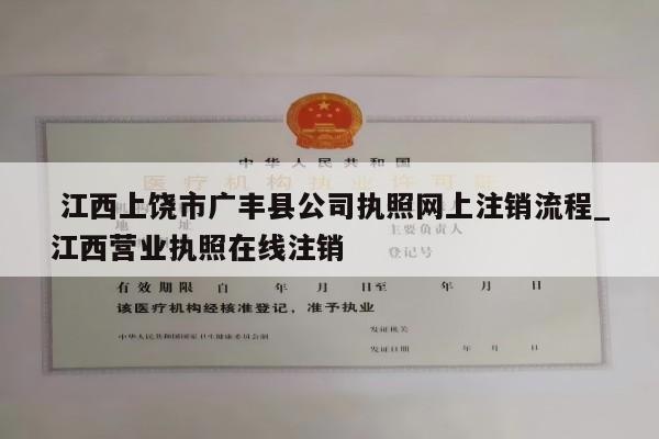  江西上饶市广丰县公司执照网上注销流程_江西营业执照在线注销