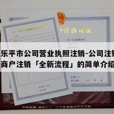 江西乐平市公司营业执照注销-公司注销,公司工商户注销「全新流程」的简单介绍