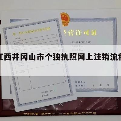 关于江西井冈山市个独执照网上注销流程的信息