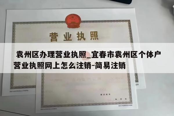  袁州区办理营业执照_宜春市袁州区个体户营业执照网上怎么注销-简易注销