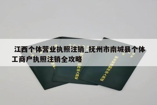  江西个体营业执照注销_抚州市南城县个体工商户执照注销全攻略