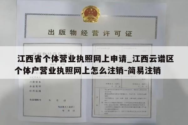  江西省个体营业执照网上申请_江西云谱区个体户营业执照网上怎么注销-简易注销