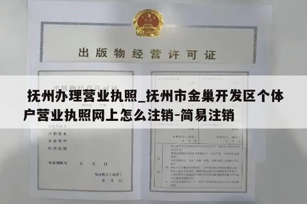  抚州办理营业执照_抚州市金巢开发区个体户营业执照网上怎么注销-简易注销