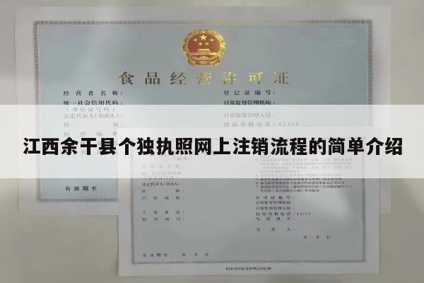 江西余干县个独执照网上注销流程的简单介绍