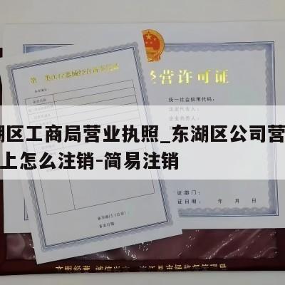  东湖区工商局营业执照_东湖区公司营业执照网上怎么注销-简易注销