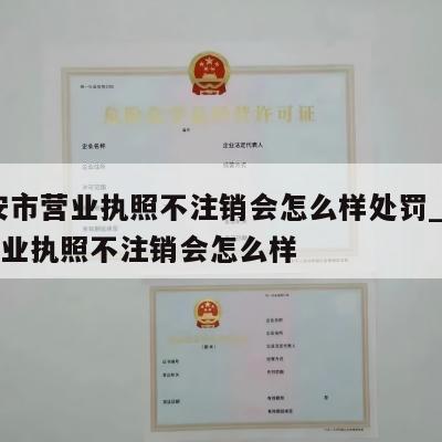 高安市营业执照不注销会怎么样处罚_高安市营业执照不注销会怎么样