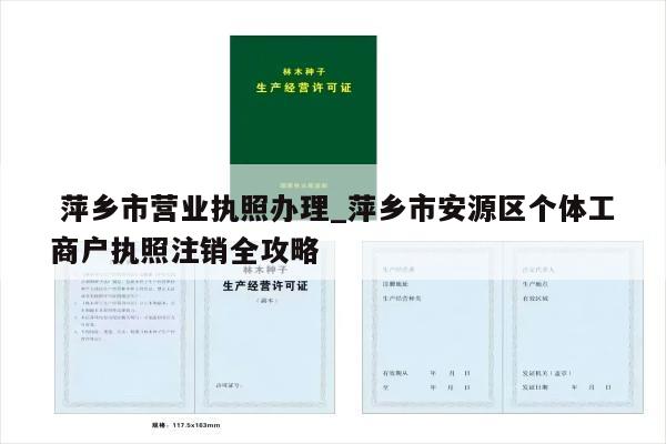  萍乡市营业执照办理_萍乡市安源区个体工商户执照注销全攻略
