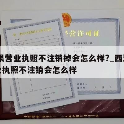  如果营业执照不注销掉会怎么样?_西湖区营业执照不注销会怎么样
