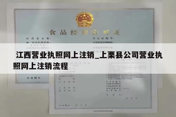  江西营业执照网上注销_上栗县公司营业执照网上注销流程