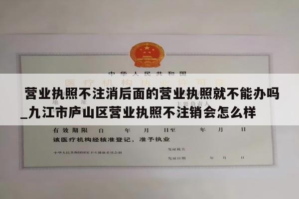  营业执照不注消后面的营业执照就不能办吗_九江市庐山区营业执照不注销会怎么样