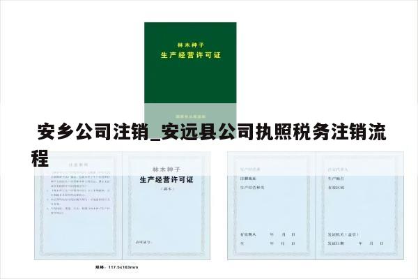  安乡公司注销_安远县公司执照税务注销流程