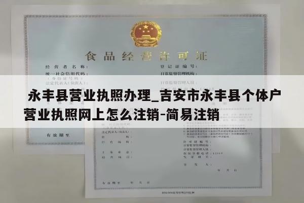  永丰县营业执照办理_吉安市永丰县个体户营业执照网上怎么注销-简易注销