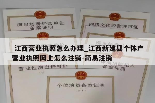  江西营业执照怎么办理_江西新建县个体户营业执照网上怎么注销-简易注销
