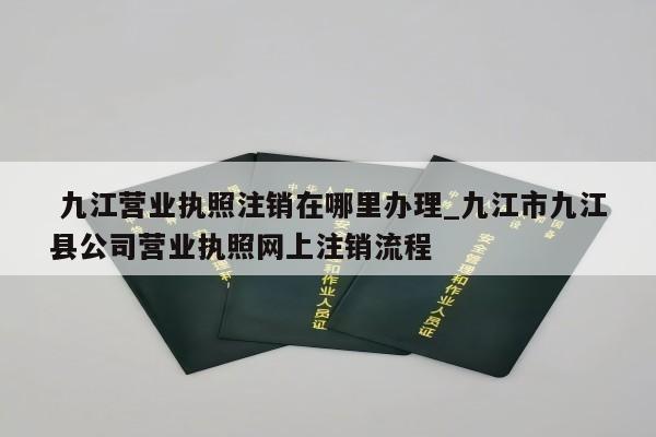  九江营业执照注销在哪里办理_九江市九江县公司营业执照网上注销流程