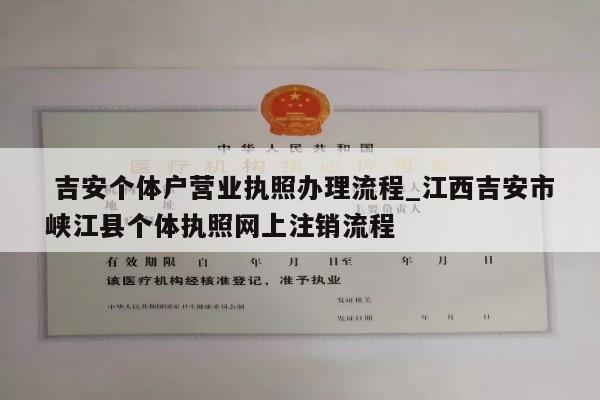  吉安个体户营业执照办理流程_江西吉安市峡江县个体执照网上注销流程