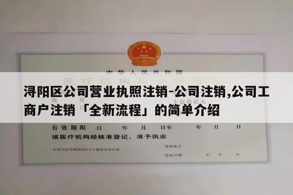 浔阳区公司营业执照注销-公司注销,公司工商户注销「全新流程」的简单介绍