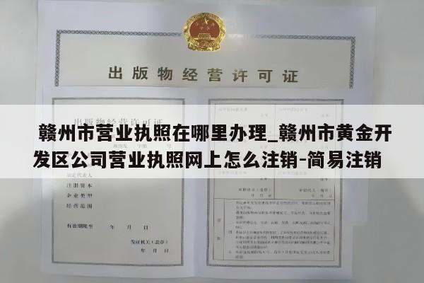  赣州市营业执照在哪里办理_赣州市黄金开发区公司营业执照网上怎么注销-简易注销