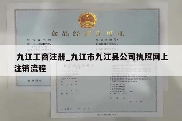  九江工商注册_九江市九江县公司执照网上注销流程