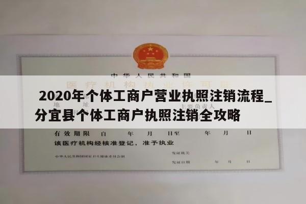  2020年个体工商户营业执照注销流程_分宜县个体工商户执照注销全攻略