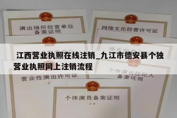  江西营业执照在线注销_九江市德安县个独营业执照网上注销流程