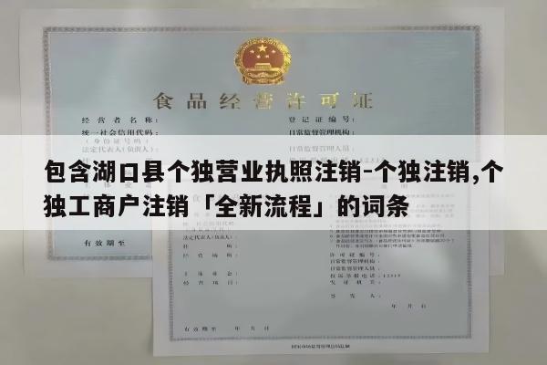 包含湖口县个独营业执照注销-个独注销,个独工商户注销「全新流程」的词条