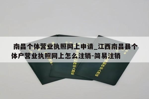  南昌个体营业执照网上申请_江西南昌县个体户营业执照网上怎么注销-简易注销