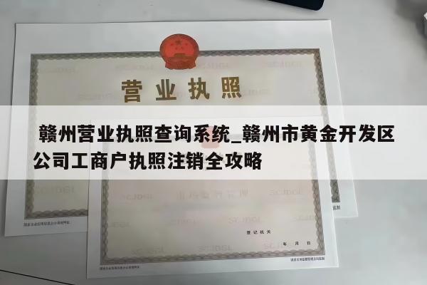  赣州营业执照查询系统_赣州市黄金开发区公司工商户执照注销全攻略