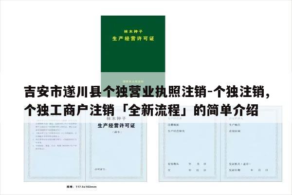 吉安市遂川县个独营业执照注销-个独注销,个独工商户注销「全新流程」的简单介绍