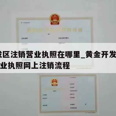  开发区注销营业执照在哪里_黄金开发区个独营业执照网上注销流程