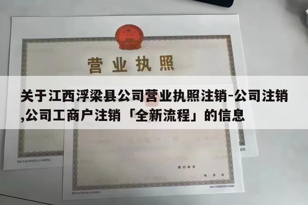 关于江西浮梁县公司营业执照注销-公司注销,公司工商户注销「全新流程」的信息