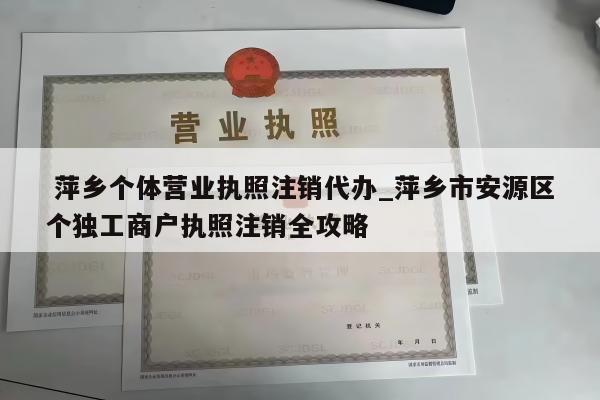  萍乡个体营业执照注销代办_萍乡市安源区个独工商户执照注销全攻略