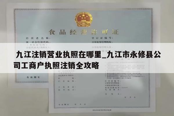  九江注销营业执照在哪里_九江市永修县公司工商户执照注销全攻略