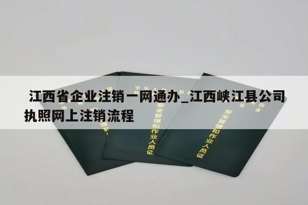  江西省企业注销一网通办_江西峡江县公司执照网上注销流程