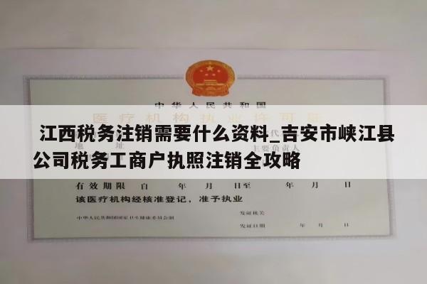  江西税务注销需要什么资料_吉安市峡江县公司税务工商户执照注销全攻略