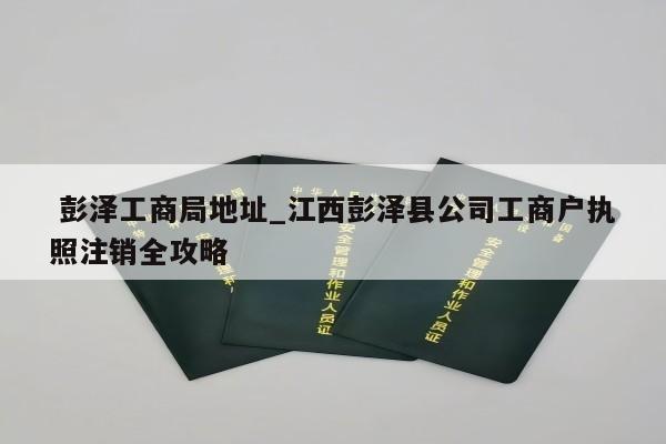 彭泽工商局地址_江西彭泽县公司工商户执照注销全攻略
