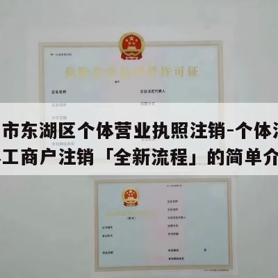 南昌市东湖区个体营业执照注销-个体注销,个体工商户注销「全新流程」的简单介绍