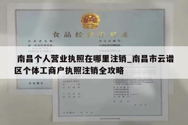  南昌个人营业执照在哪里注销_南昌市云谱区个体工商户执照注销全攻略