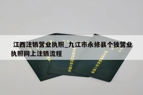  江西注销营业执照_九江市永修县个独营业执照网上注销流程