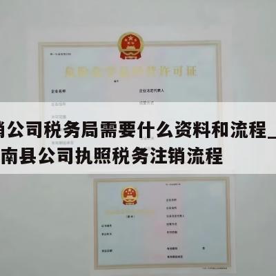  注销公司税务局需要什么资料和流程_赣州市定南县公司执照税务注销流程