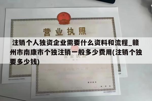  注销个人独资企业需要什么资料和流程_赣州市南康市个独注销一般多少费用(注销个独要多少钱)
