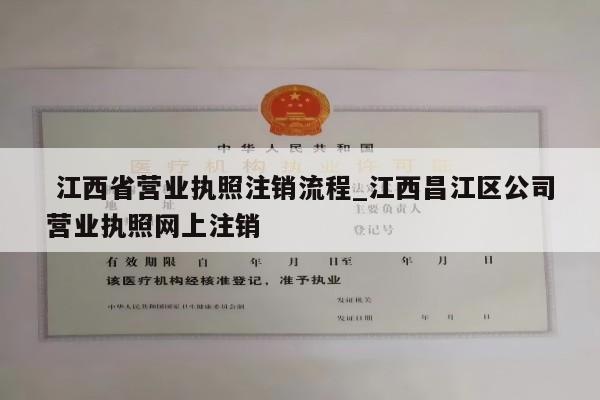  江西省营业执照注销流程_江西昌江区公司营业执照网上注销