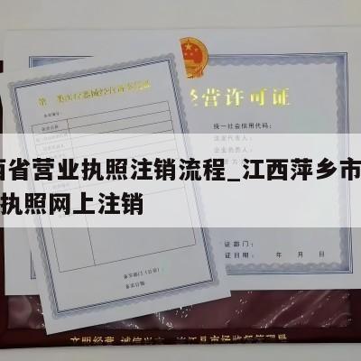  江西省营业执照注销流程_江西萍乡市个体营业执照网上注销