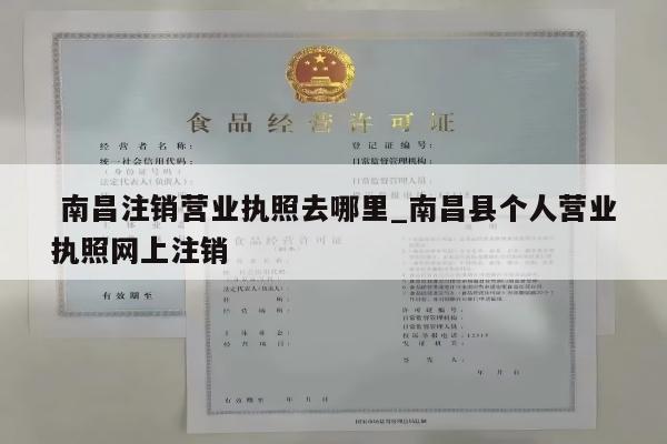  南昌注销营业执照去哪里_南昌县个人营业执照网上注销