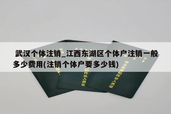  武汉个体注销_江西东湖区个体户注销一般多少费用(注销个体户要多少钱)