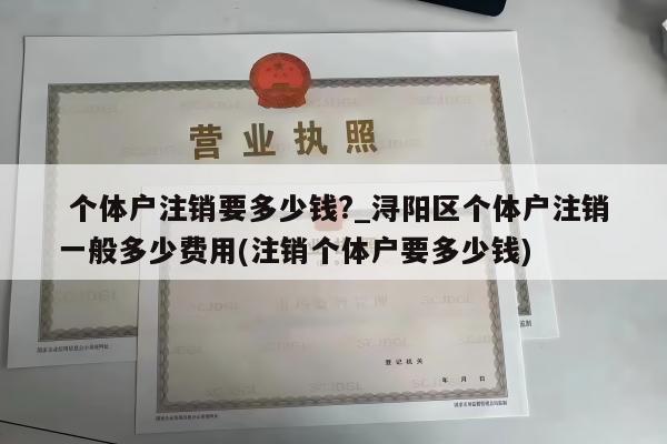  个体户注销要多少钱?_浔阳区个体户注销一般多少费用(注销个体户要多少钱)