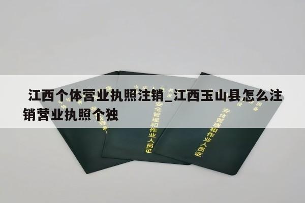  江西个体营业执照注销_江西玉山县怎么注销营业执照个独