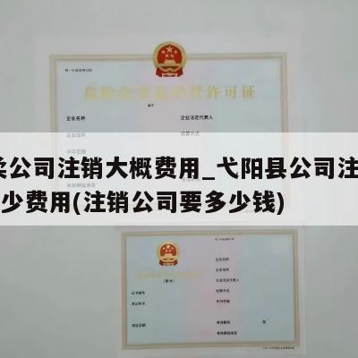  怀柔公司注销大概费用_弋阳县公司注销一般多少费用(注销公司要多少钱)
