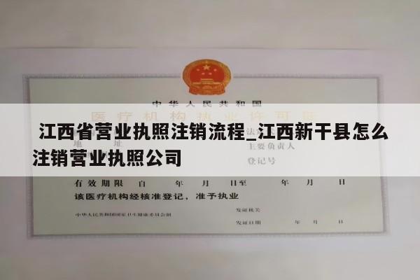  江西省营业执照注销流程_江西新干县怎么注销营业执照公司