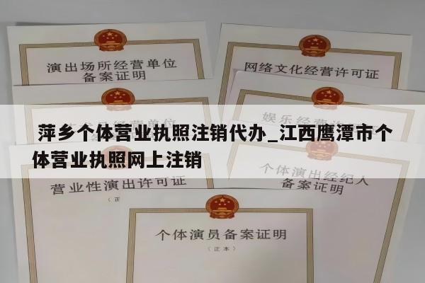  萍乡个体营业执照注销代办_江西鹰潭市个体营业执照网上注销